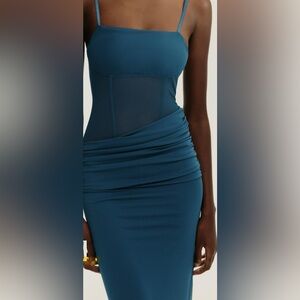 Zara Strapless Teal Dress